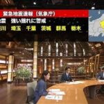 生放送中のスタジオに大きな揺れ・・・地震発生の瞬間(2021年10月7日)