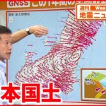 【解説】衛星を使い地面の動きを”ミリ単位で追尾”  今の地震と次の地震の姿は?『週刊地震ニュース』