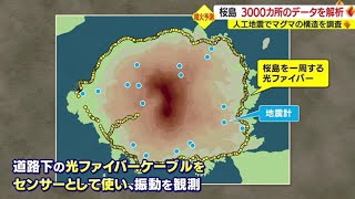 桜島の地下を探れ！　3000カ所のデータを解析　人工地震でマグマの量や形を調査　鹿児島（2022.12.08）