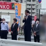 【銃撃の瞬間】1発目の銃弾発射時の様子 安倍元総理が銃撃され死亡(2022年7月8日)
