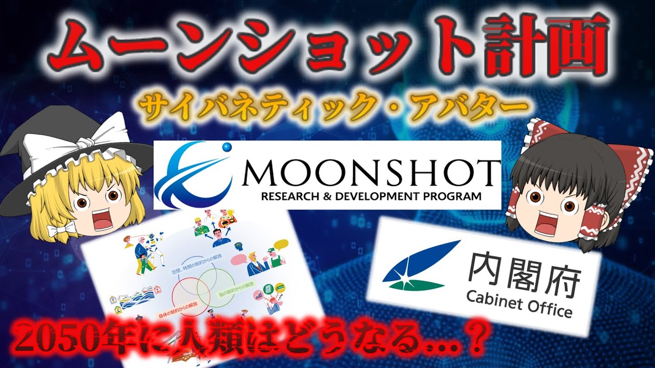 【2050年、人類はどうなるのか...】ムーンショット計画とは？ 内閣府がガチで進めている計画  No.143