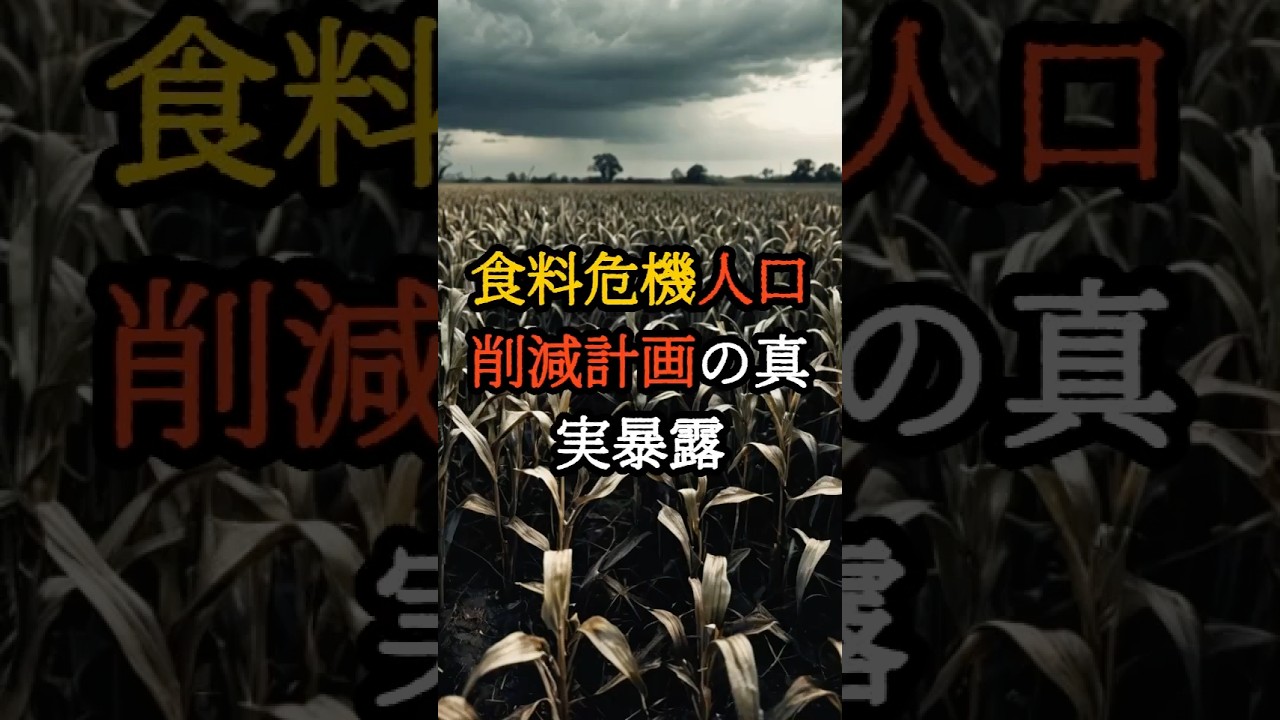 【極秘】食料危機による人口削減計画の恐怖の全貌を完全暴露【 予言 予知 陰謀論 】